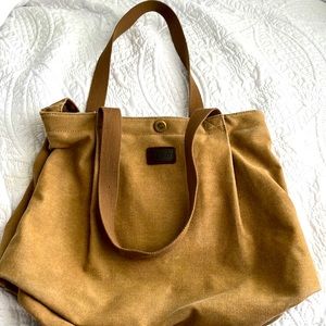 Smriti Large Tan Canvas Tote